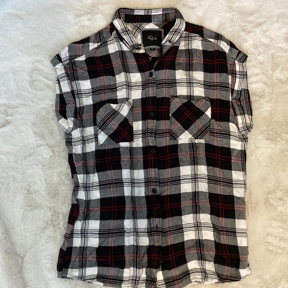 Rails short sleeve flannel shirt Size XS